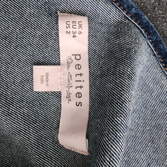 Miss Selfridge Denim Romper with Zip - Small (US 2) - Picture 4 of 4